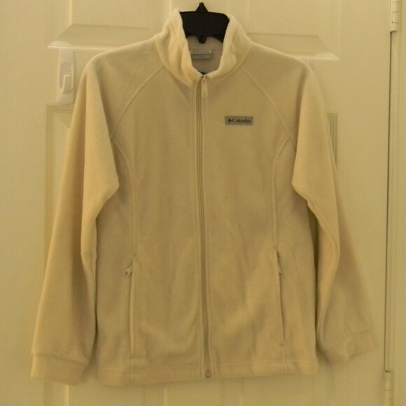 Columbia Other - Columbia girls fleece jacket Zip Sweater Oatmeal Sz L 14/16 NWT